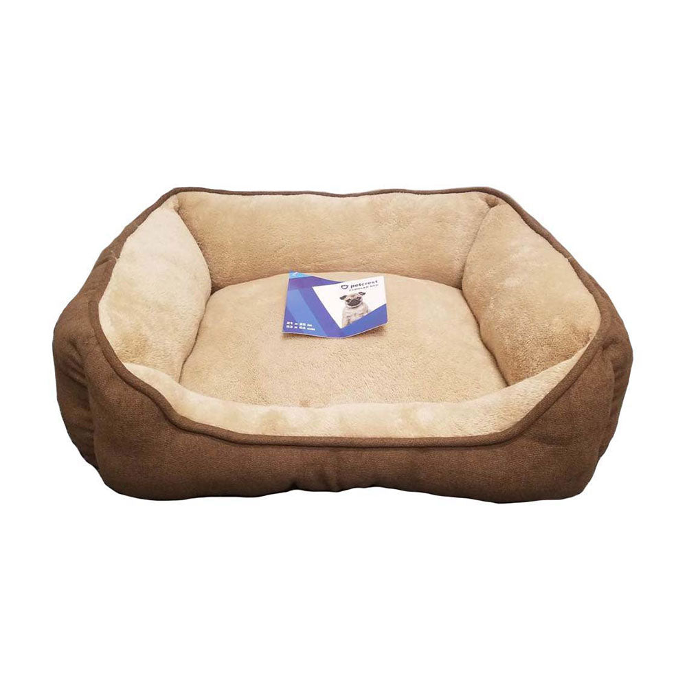 Petcrest® Cuddler Bed for Dogs & Cats Brown 25 x 21 Inches