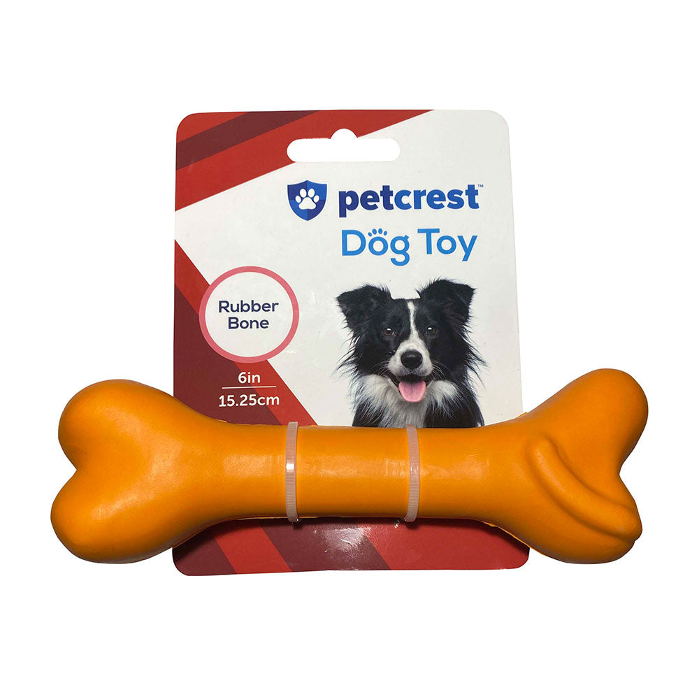 Petcrest® Rubber Bone Dog Toy 6"
